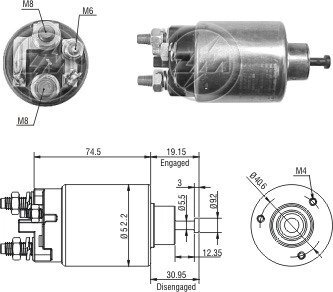 Реле стартера, що втягує. ZM ZM2860