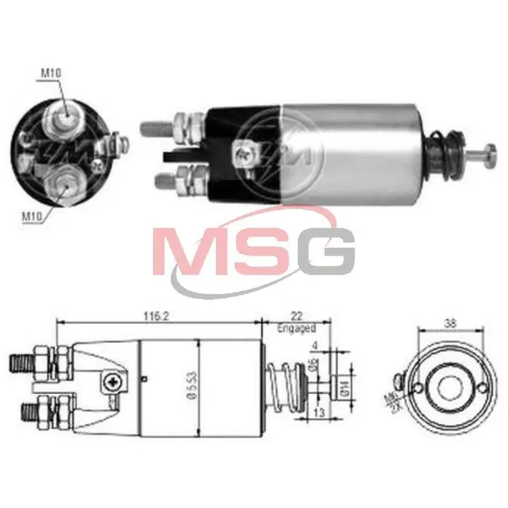 Фото 1 - Втягивающее реле стартера ZM ZM2897 Втягивающее реле стартера ZM ZM2897 (фото 1)