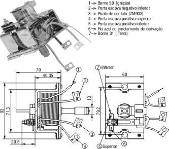 Втягивающее реле стартера ZM ZM2904