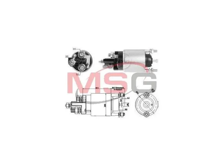 Фото 1 - Втягивающее реле стартера ZM ZM3708 Втягивающее реле стартера ZM ZM3708 (фото 1)