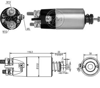 Втягивающее реле стартера ZM ZM3897