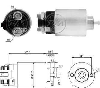 Втягивающее реле стартера ZM ZM392