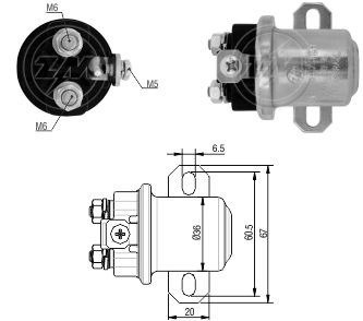 Реле втягивающего стартера ZM ZM407