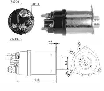 Втягивающее реле стартера ZM ZM450