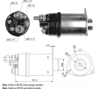 Втягивающее реле стартера ZM ZM455