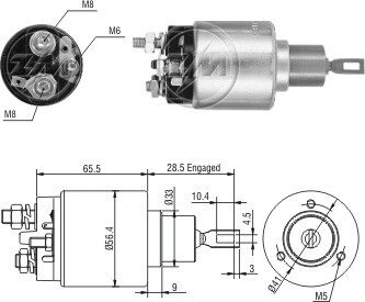 Втягивающее реле стартера ZM ZM 4775