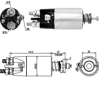 Втягивающее реле стартера ZM ZM4897