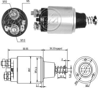 Втягуюче реле стартера ZM ZM550