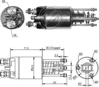 Втягивающее реле стартера ZM ZM5651
