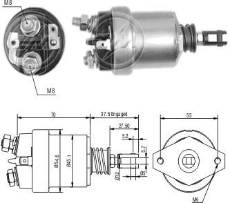 Втягивающее реле стартера ZM ZM567 (фото 1)