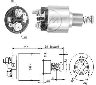 Втягуюче реле стартера ZM ZM576