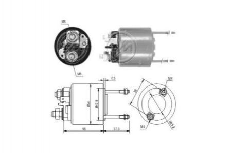 Втягивающее реле стартера ZM ZM594