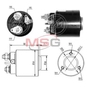 Втягивающее реле стартера ZM ZM599