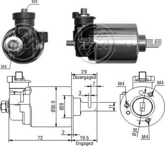 Втягивающее реле стартера ZM ZM605