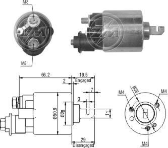 Реле втягуючого стартера ZM ZM609