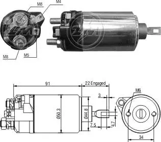 Реле стартера, що втягує ZM ZM625