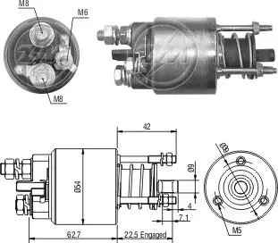 Втягивающее реле стартера ZM ZM6395