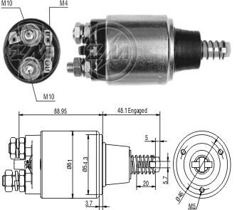 Втягувальне реле стартера ZM ZM648