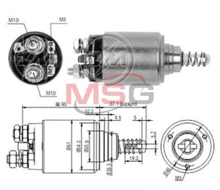 Втягуюче реле, cg132254, bo,24v ZM ZM649 (фото 1)