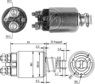 Втягуюче реле стартера ZM ZM657