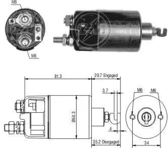Втягивающее реле стартера ZM ZM660