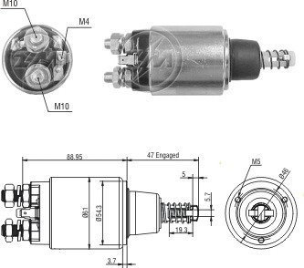 Реле стартера, що втягує ZM ZM6640