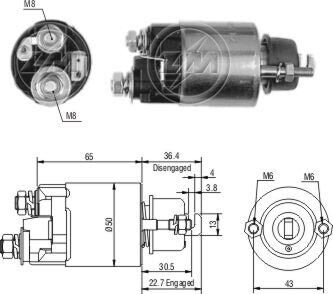 Реле стартера, що втягує ZM ZM702