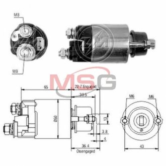 Втягивающее реле стартера ZM ZM706