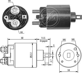 Реле стартера, що втягує ZM ZM716