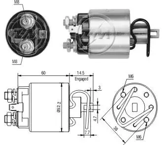 Втягивающее реле стартера ZM ZM717
