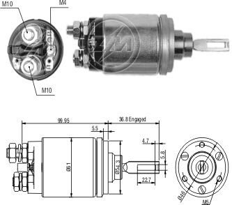 Втягивающее реле стартера ZM ZM741