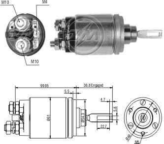 Втягуюче реле стартера ZM ZM742