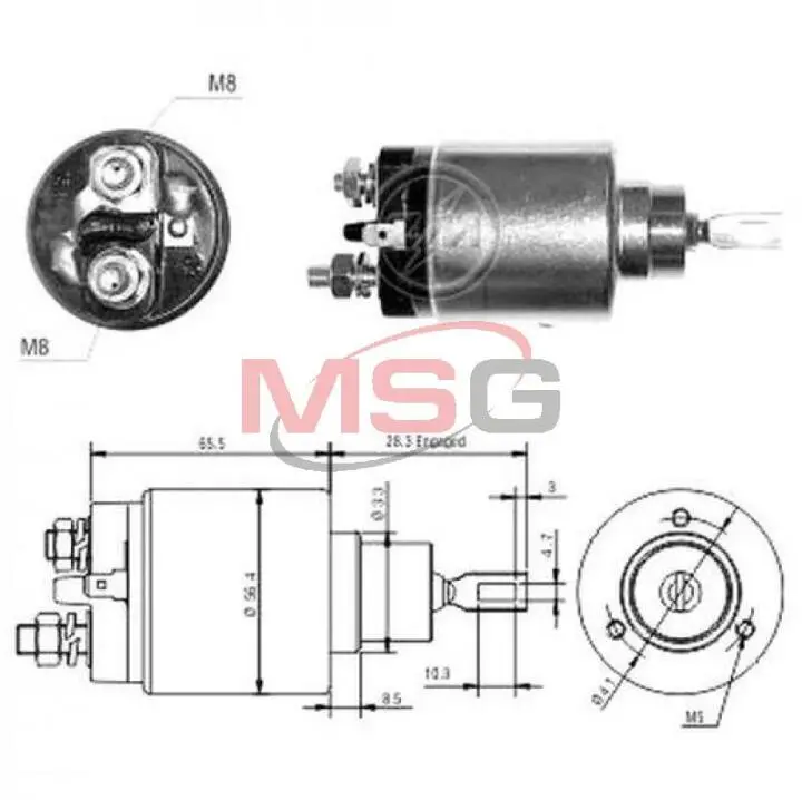 Втягивающее реле стартера ZM ZM777 (фото 1)