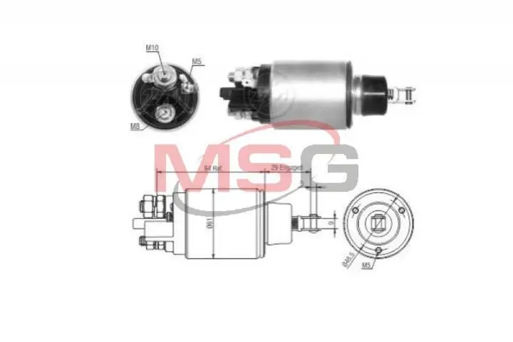 Фото 1 - Втягивающее реле стартера ZM ZM825 Втягивающее реле стартера ZM ZM825 (фото 1)