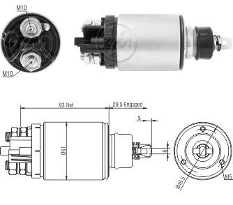 Втягивающее реле стартера ZM ZM826