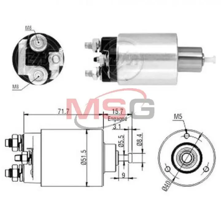 Втягуюче реле стартера ZM ZM865 (фото 1)
