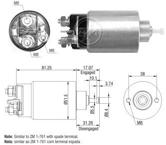 Втягивающее реле стартера ZM ZM 8761