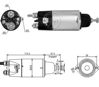 Втягивающее реле стартера ZM ZM898