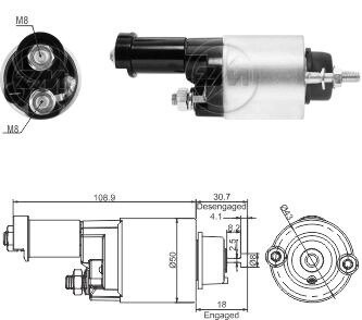 Втягивающее реле стартера ZM ZM9705